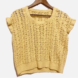 Handmade Yellow Knit T-shirt.